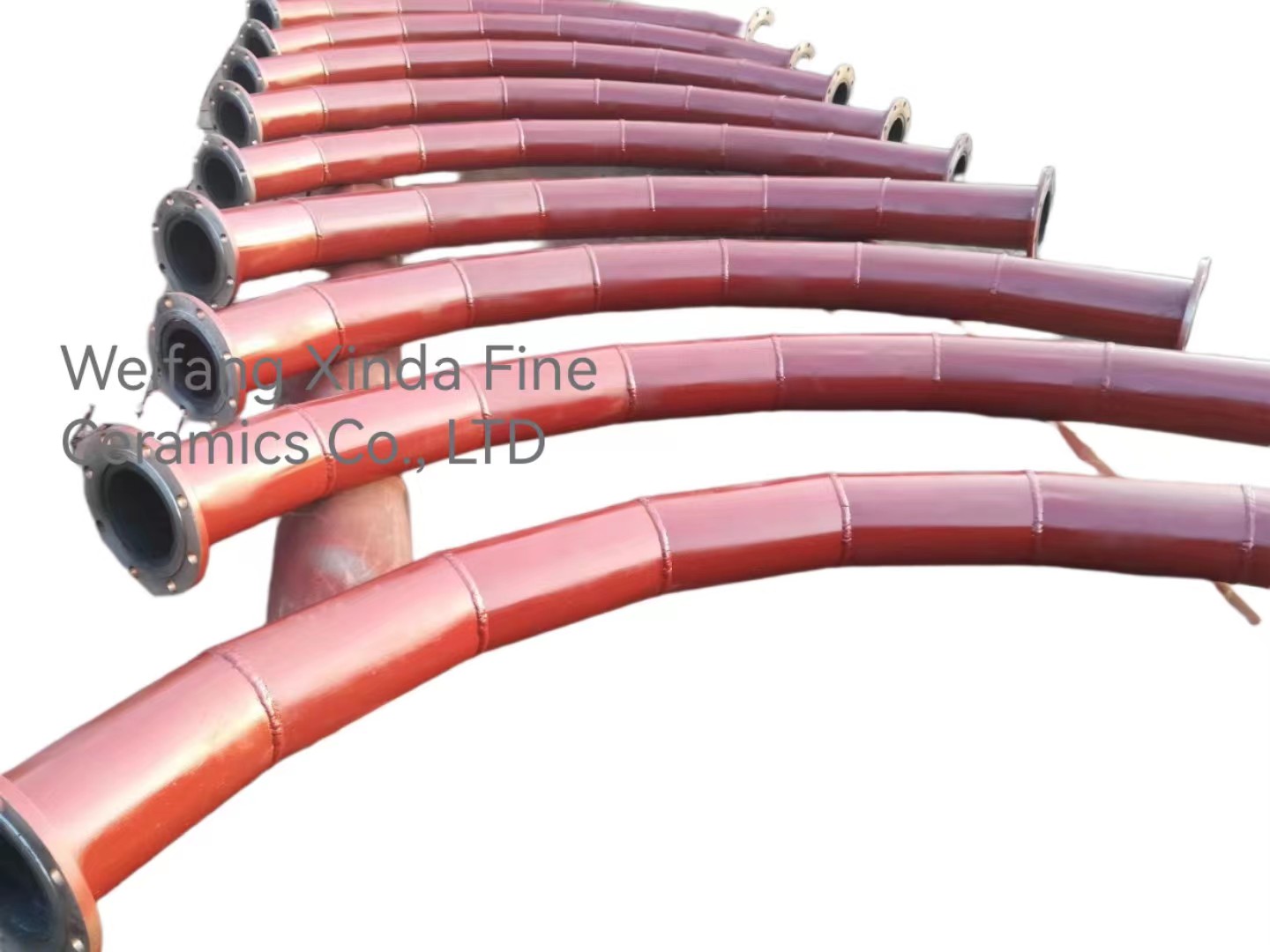 Silicon carbide lined wear resistant pipe