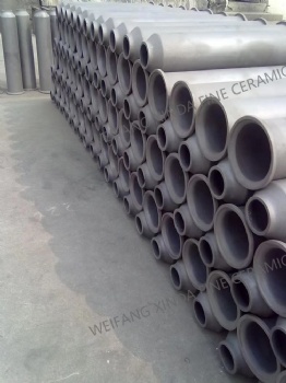 Quality Wholesale Silicon Carbide Ceramics Kiln Furniture Pipe Sic Burner Nozzles Silicon Carbide Burner Sleeve