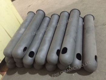 Sic Silicon Carbide Ceramic Burner Nozzle Tube Professional Manufacturer Pipe Shape Moulding